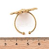 Flower 304 Stainless Steel Open Cuff Ring for Women LS-RJEW-M049-04G-5