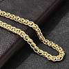 Brass Wheat Chains Necklaces for Women NJEW-B157-21G-2