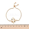 Star Brass Micro Pave Cubic Zirconia Slider Bracelets KK-R217-51G-5