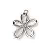 Brass Pave Cubic Zirconia Pendants KK-D371-05P-1