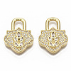 Brass Micro Pave Cubic Zirconia Pendants ZIRC-T014-001-NF-1