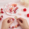 50Pcs 5 Colors Opaque Acrylic Beads Sets MACR-SP0001-58B-3