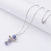 Natural Gemstone Pendant Necklaces NJEW-JN01645-2