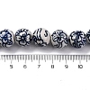 Handmade Blue and White Porcelain Beads Strands PORC-I027-04H-4
