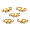304 Stainless Steel Couple Heart Links Connector Charms STAS-D211-14C-G-1