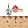 Ion Plating(IP) 304 Stainless Steel Micro Pave Rhinestonea Pendants STAS-K263-75B-G-3
