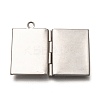 Non-Tarnish 316 Stainless Steel Locket Pendants X-STAS-P267-01P-4