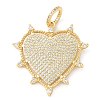 Brass Micro Pave Cubic Zirconia Pendants KK-U053-12G-1