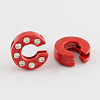 Mixed Color Zinc Alloy Grade A Rhinestone Letter Slide Charms ALRI-S130-C-2