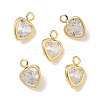 Brass Micro Pave Cubic Zirconia Pendants KK-Z136-18G-01-1