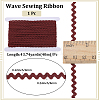 40M Polyester Wavy Fringe Trim Ribbon OCOR-GF0004-39H-2
