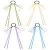 4Pcs 4 Colors Cloth Elastic Hair Accessories OHAR-LP0001-02-1
