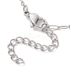 304 Stainless Steel Satellite Chain Paperclip Chain Slider Necklace Making AJEW-JB01495-01-4