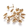 Ion Plating(IP) 304 Stainless Steel Stud Earring Findings LS-STAS-O119-11B-G-1