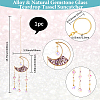 1Pc Alloy & Natural Gemstone Chips Moon Hanging Ornaments HJEW-BBC0001-17C-2