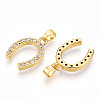 Brass Micro Pave Cubic Zirconia Pendants KK-N254-240G-2