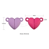 18 Sets 9 Colors Spray Painted Alloy Magnetic Clasps with Loops FIND-LS0001-65-3