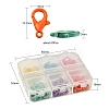 60Pcs 6 Colors Spray Painted Eco-Friendly Alloy Lobster Claw Clasps FIND-YW0001-40-NR-6