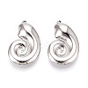 304 Stainless Steel Snail Pendants STAS-T069-02P-1