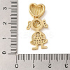 Rack Plating Brass Micro Pave Cubic Zirconia Pendants KK-L220-018G-02-3