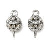 Brass Micro Pave Cubic Zirconia Connector Charms KK-U056-03P-1