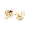 Brass Pave Cubic Zirconia Pendants KK-T074-97B-G-2
