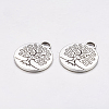 Tibetan Style Tree of Life Alloy Pendants TIBEP-19040-AS-NR-2