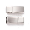 Tarnish Resistant 304 Stainless Steel Magnetic Clasps with Glue-in Ends LS-STAS-I011-05-2