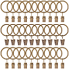 40Pcs Round Ring Iron Hook Hangers Curtain FIND-SP0003-46B-AB-1