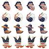 16Pcs 8 Styles Independence Day Alloy Enamel Pendants ENAM-FS0003-94-1