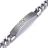 Tarnish Resistant Religion 304 Stainless Steel Cuban Link Chain Bracelets BJEW-P263-H01-P-2