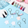 DIY Blank Double-sided Heat Transfer Aluminium Pendant Keychain Making Kits DIY-SP0005-26B-5
