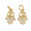 Brass Micro Pave Cubic Zirconia Pendants X1-KK-A269-16G-1