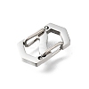 304 Stainless Steel Keychain Clasp Findings STAS-U051-01B-P-2