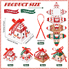 32Pcs 4 Style Christmas Theme Pyramid Shaped Paper Bakery Boxes BAKE-BC0001-01-2