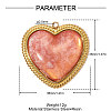 304 Stainless Steel with Resin Pendants RE-A26-05-19-08G-01-2