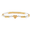 Brass Beads Stretch Bracelets for Women CW0227-17-1