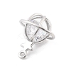Brass Micro Pave Clear Cubic Zirconia Charms LS-KK-K371-32P-2