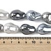 Electroplated Glass Beads Strands GL-CBA89C7-01D-4