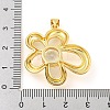 Rack Plating Brass Pendants ZIRC-L100-152G-01-3