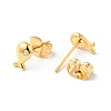 Crystal Rhinestone Tiny Fish Stud Earrings with 316 Stainless Steel Pins for Women EJEW-J043-06G-2