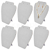 Bust Shaped Velvet Necklaces Jewelry Display Stands LS-ODIS-WH0043-159A-1