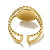 Ion Plating(IP) 304 Stainless Steel Open Cuff Rings RJEW-C079-10G-4