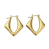 304 Stainless Steel Rhombus Hoop Earrings EJEW-Q040-03G-2