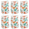 24Pcs Butterfly Printed Kraft Paper Food Storage Bags ABAG-SP0001-45-6