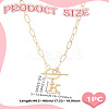 304 Stainless Steel Letter Pendant Necklaces NJEW-LP0001-52K-G-2