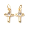 Brass Micro Pave Cubic Zirconia Pendants KK-C143-43D-G-1