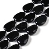 Natural Black Gemstone Beads Strands G-Q164-C01-02-1