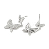 Rack Plating Brass Micro Pave Clear Cubic Zirconia Stud Earrings for Women EJEW-M260-13P-C-2