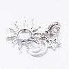 Tibetan Style Alloy European Dangle Charms PALLOY-JF00330-2